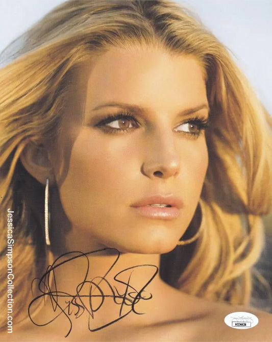 Jessica Simpson Signed 8×10 Photo (JSA COA)