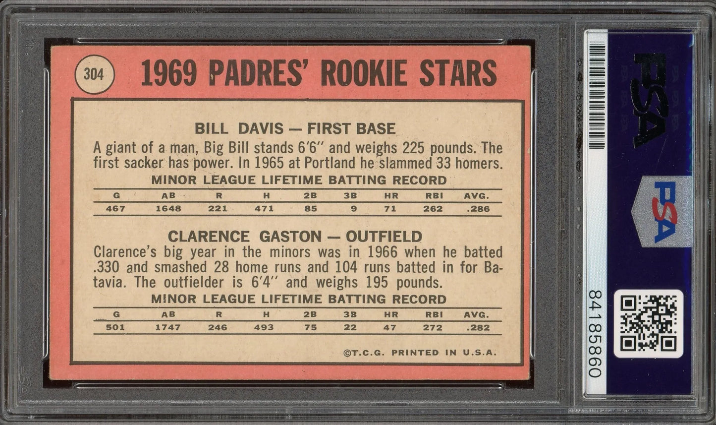 Clarence “Cito” Gaston “4X All-Star” Signed 1969 Topps Card #304 RC (PSA/DNA) - Rookie Card