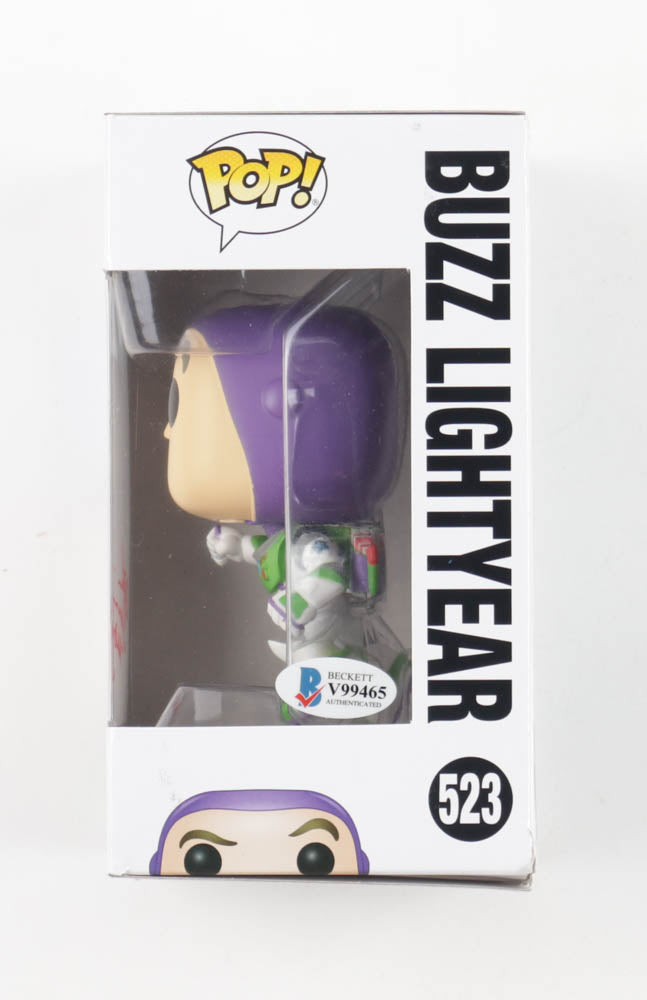 John Morris Signed (Beckett) "Toy Story 4" #523 Buzz Lightyear Funko Pop! Vinyl Figure Inscribed "Andy"