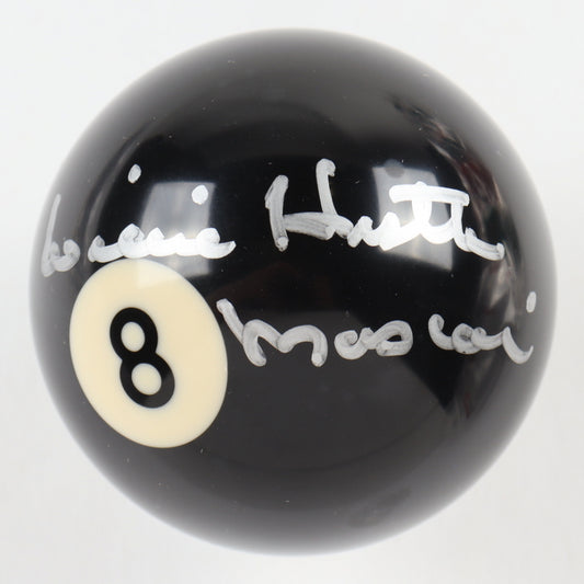 Willie Mosconi Signed (Beckett) #8 Billiard Ball Inscribed "Hustler" - Mr. Pocket Billiards