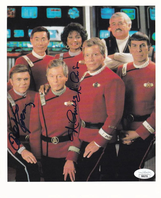 Walter Koenig & Nichelle Nichols Dual Signed (JSA COA) Star Trek 8×10 Photo