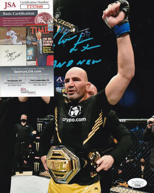 Glover Teixeira “And New” Signed UFC 8×10 Photo (JSA COA)