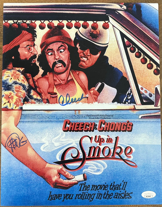 Tommy Chong & Cheech Marin Signed (JSA) "Up in Smoke" 11x14 Photo - Anthony "Man" Stoner & Pedro De Paca