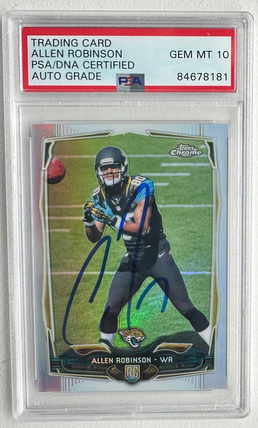 Allen Robinson Signed 2014 Topps Chrome Refractors #172 RC (PSA | Auto Grade PSA 10) Autograph Graded PSA 10 | Rookie Card