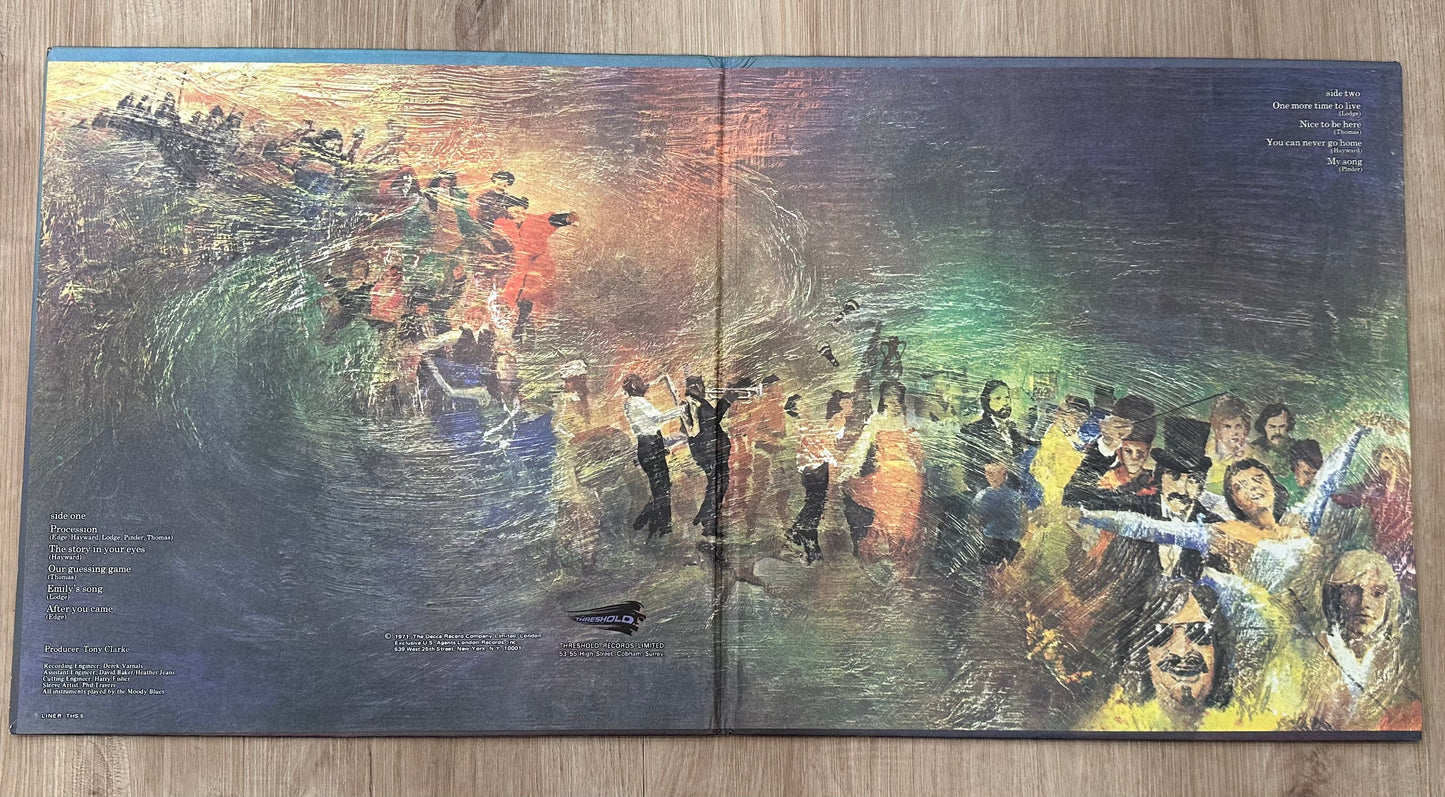 Justin Hayward, Ray Thomas, Mike Pinder, Graeme Edge & John Lodge Signed (Beckett) "The Moody Blues" Vinyl Record Album