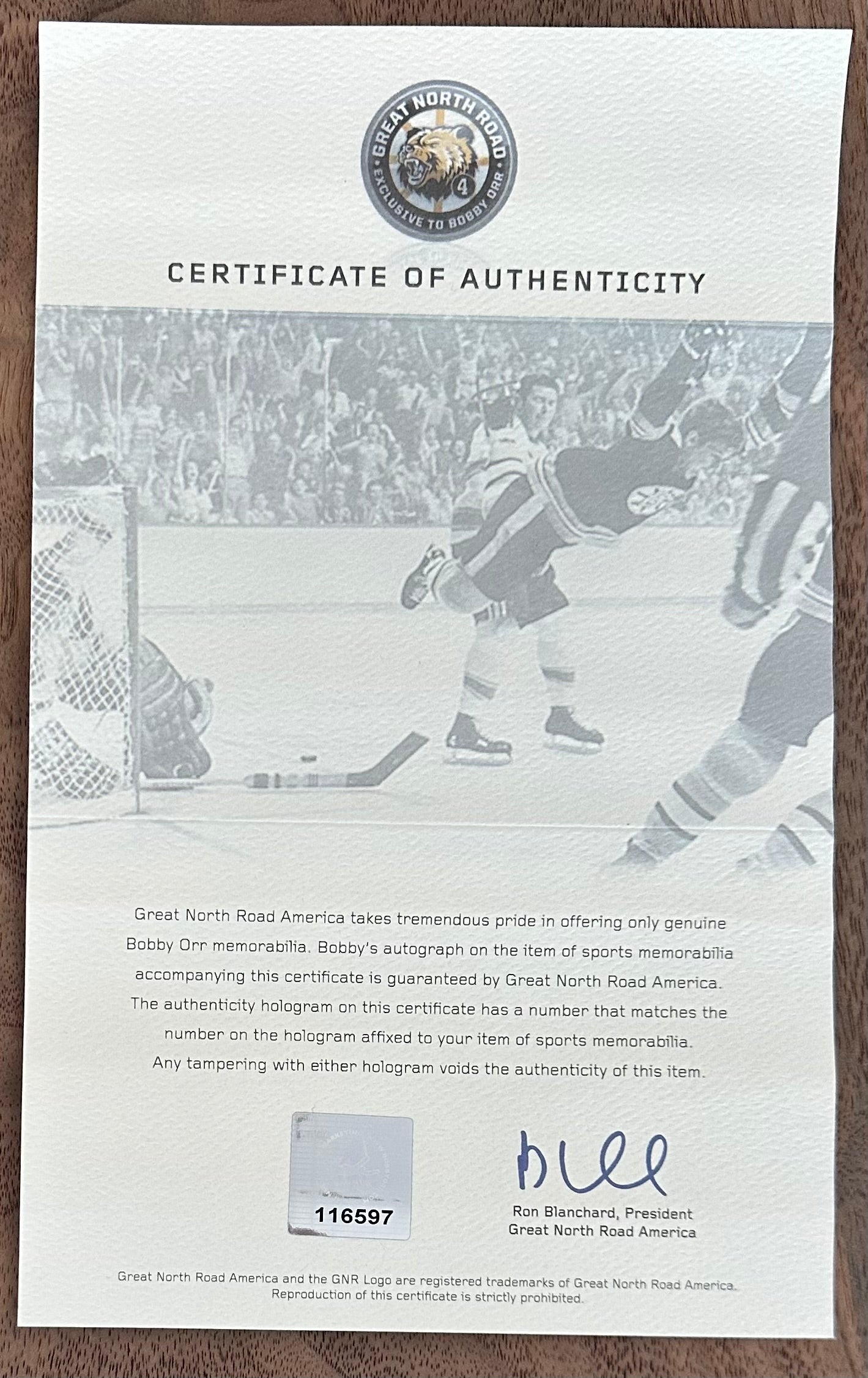 Bobby Orr Signed Bruins 18x24 Photo (Orr)