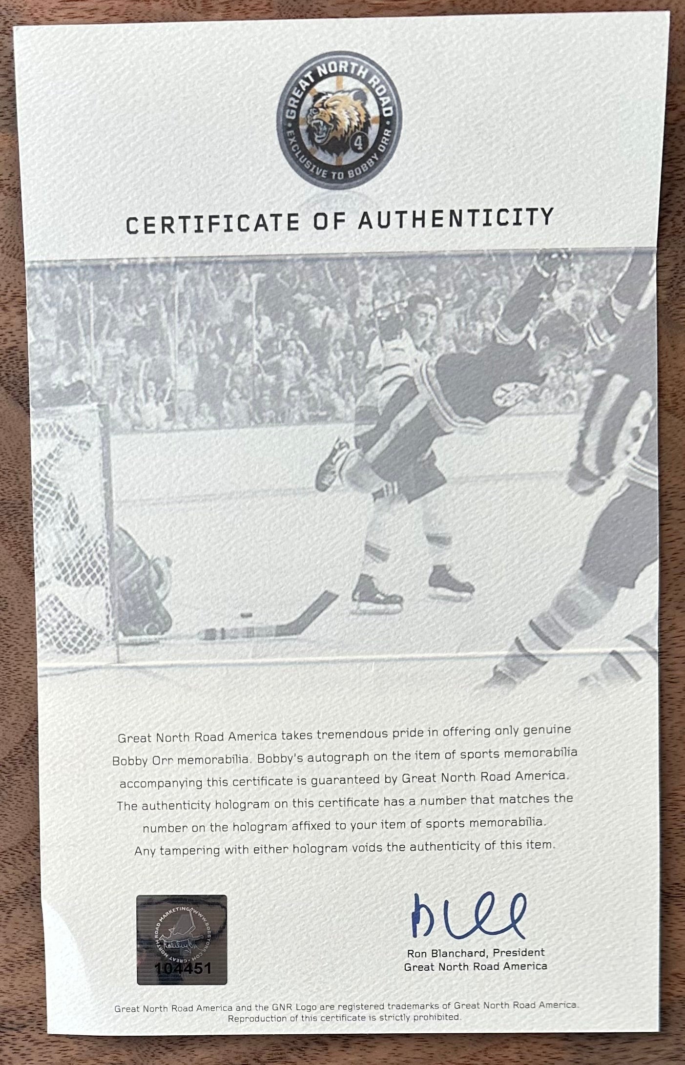 Bobby Orr Signed (Orr) Bruins Logo Hockey Puck (Official Orr Hologram and COA)