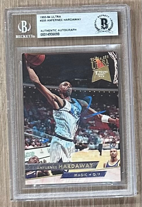 Anfernee Hardaway Signed 1993-94 Ultra #305 RC (BGS) - Rookie Card