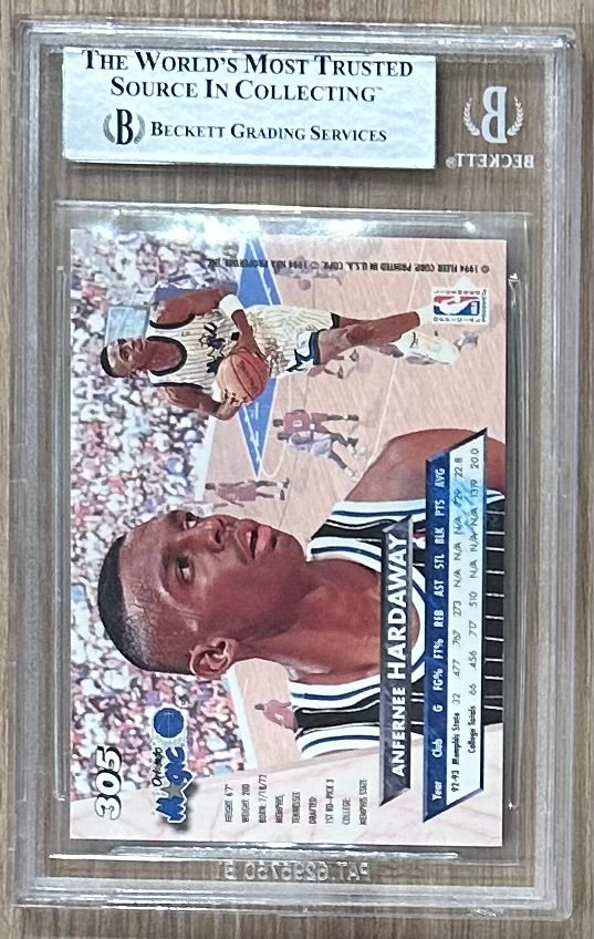 Anfernee Hardaway Signed 1993-94 Ultra #305 RC (BGS) - Rookie Card