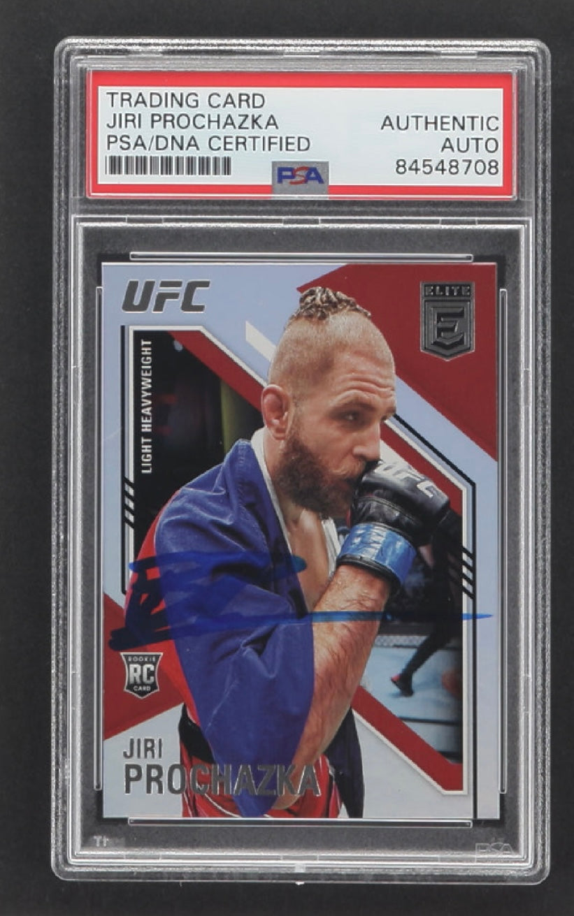 Jiri Prochazka Signed 2021 Elite UFC #142 RC (PSA) - Rookie Card