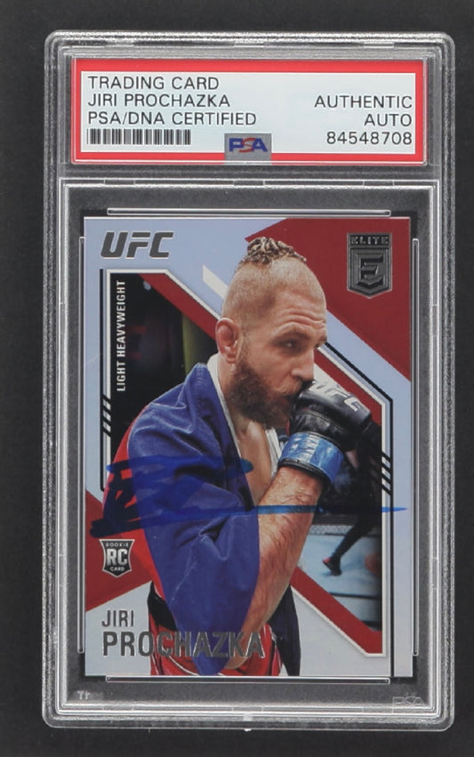 Jiri Prochazka Signed 2021 Elite UFC #142 RC (PSA) - Rookie Card