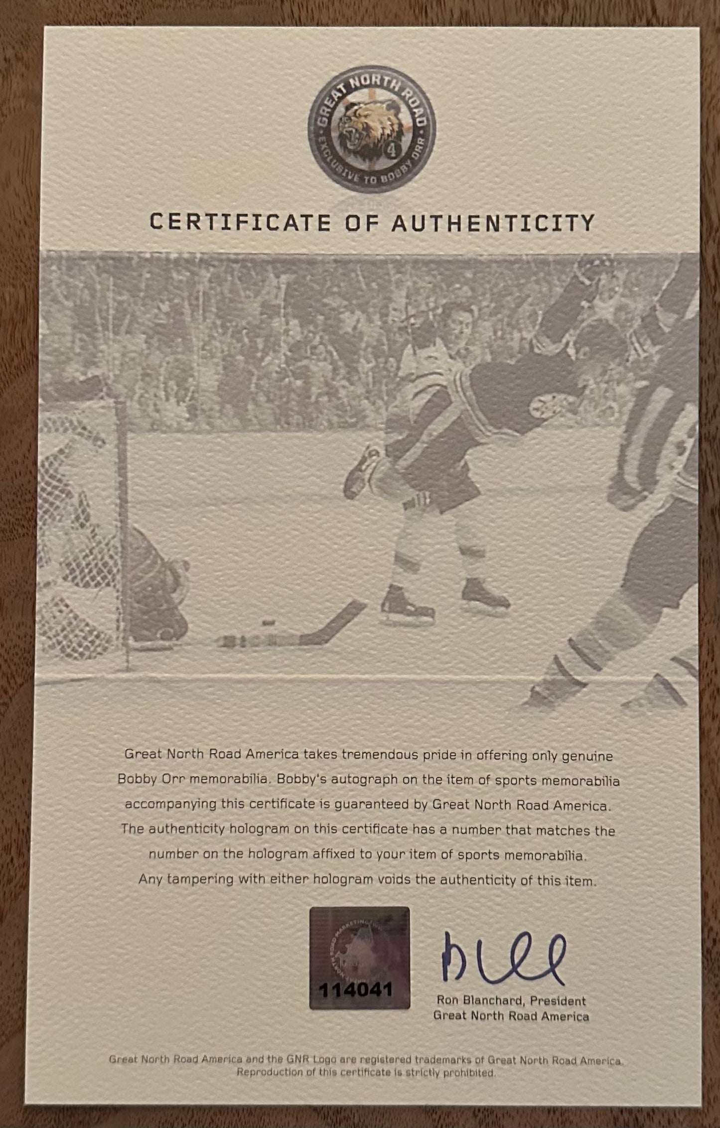 Bobby Orr Signed Bruins 16x20 Photo (Orr COA) Official Bobby Orr Hologram & COA