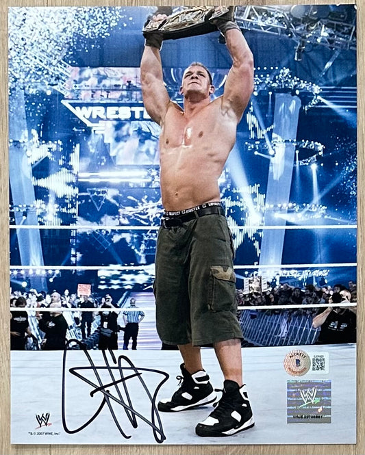 John Cena Signed WWE 8x10 Photo (Beckett)