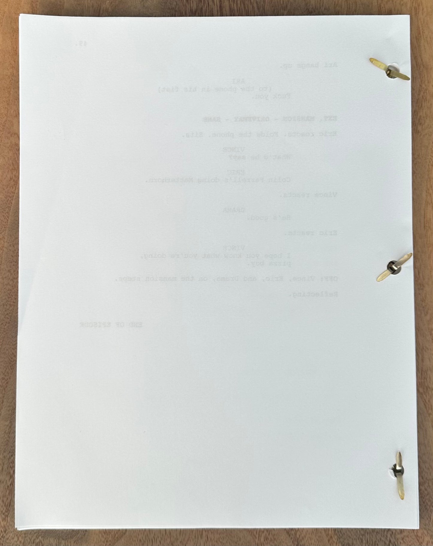 Jeremy Pevin Signed "Entourage" Replica Movie Script (JSA)