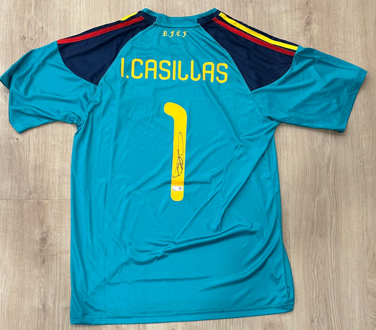Iker Casillas Signed (Beckett) Real Madrid CF Adidas Authentic Jersey - Beckett Witnessed