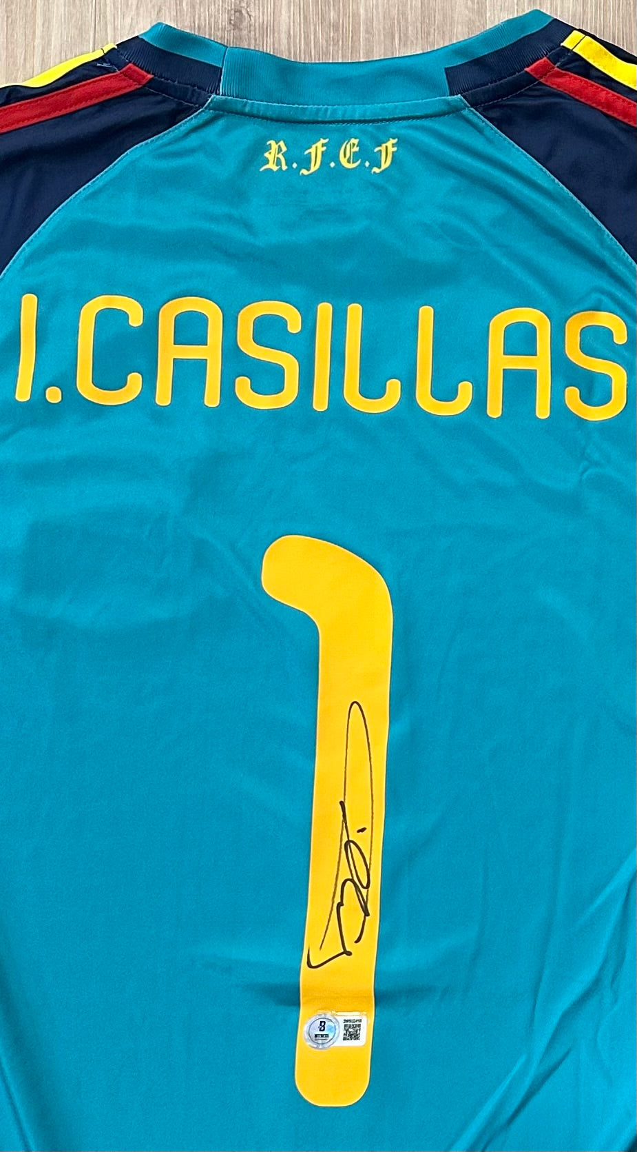 Iker Casillas Signed (Beckett) Real Madrid CF Adidas Authentic Jersey - Beckett Witnessed