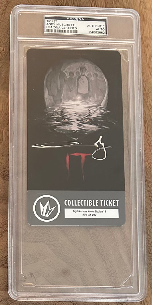 Andy Muschietti Signed LE "IT" Collectible Ticket (PSA) - Limited Edition