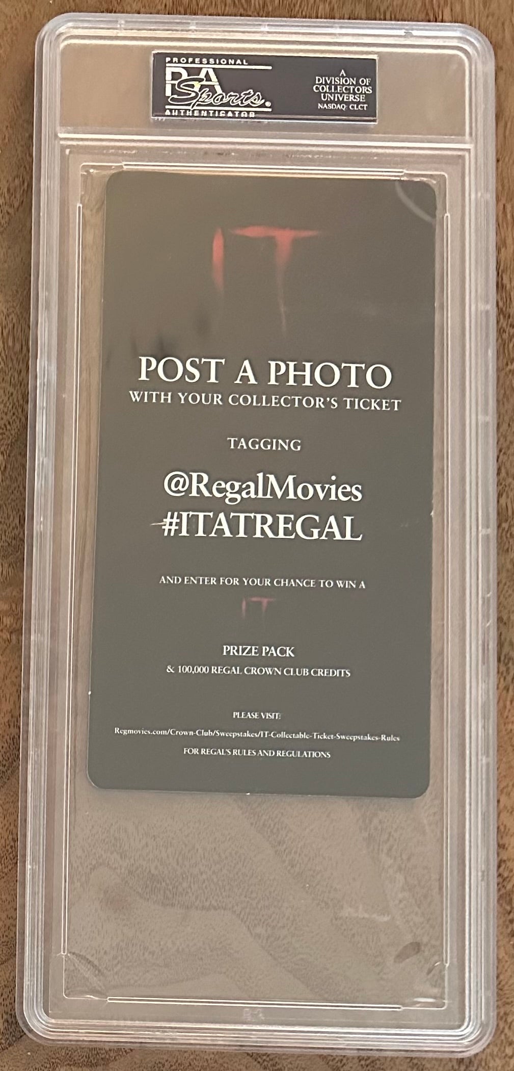 Andy Muschietti Signed LE "IT" Collectible Ticket (PSA) - Limited Edition