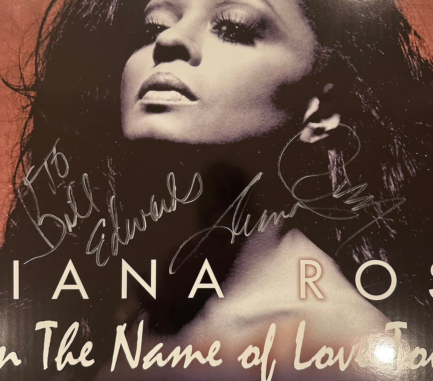 Diana Ross Signed 22x27.5 Poster on Poster Board (JSA COA)