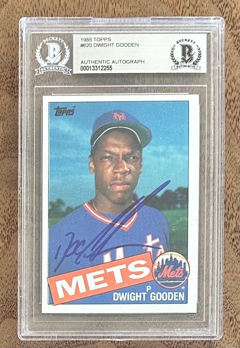 Dwight Gooden Signed 1985 Topps #620 (BGS Encapsulated) Rookie Card
