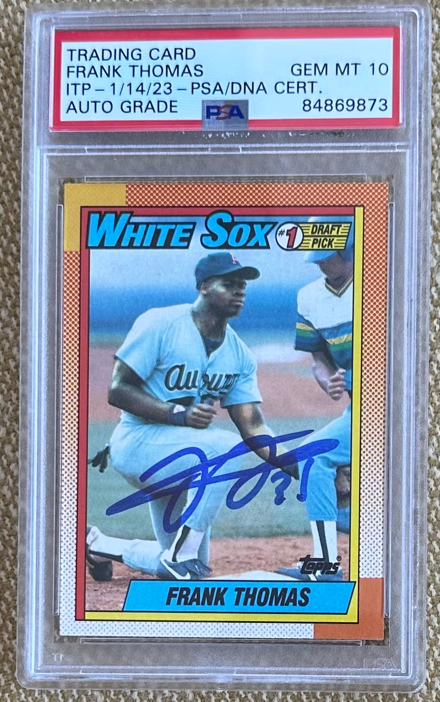 Frank Thomas Signed 1990 Topps #414 RC (PSA | Autograph Graded PSA 10) - Rookie Card