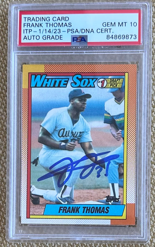 Frank Thomas Signed 1990 Topps #414 RC (PSA | Autograph Graded PSA 10) - Rookie Card
