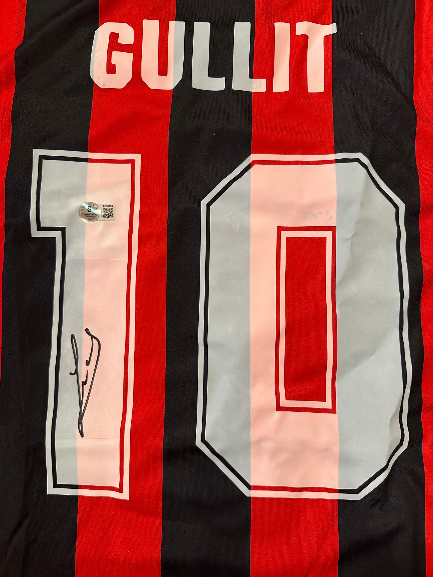 Ruud Gullit Signed AC Milan Kappa Authentic Jersey (Beckett)