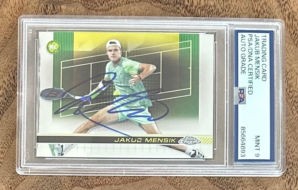 Jakub Mensik Signed 2024 Topps Chrome #193 RC (PSA | Autograph Graded PSA 9) - Rookie Card