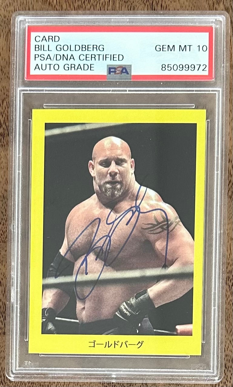 Bill Goldberg Signed 1997 WWF Japanese Trivia Card RC (PSA | Autograph Graded PSA 10) Rookie Card - SOLD AT APRIL 2026 SPORT CARD EXPO