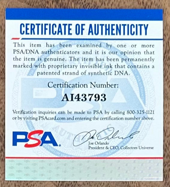 Peter Frampton Signed 2x4 Cut (PSA)
