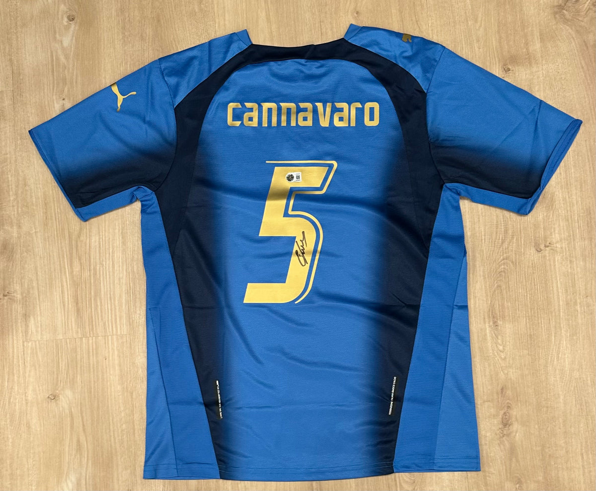 Fabio Cannavaro Signed (Beckett) Italy National Team Puma Authentic Jersey