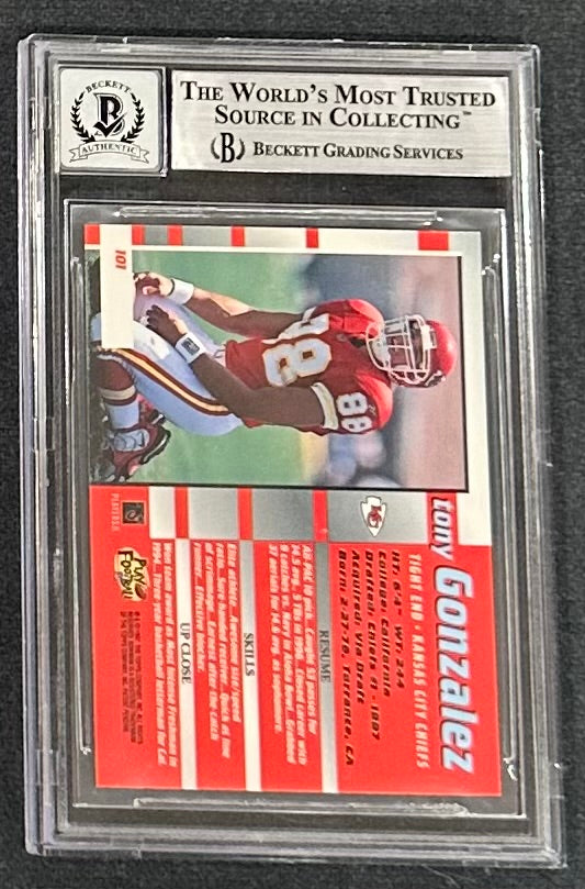 Tony Gonzalez Signed 1997 Bowman’s Best RC #101- Auto Graded Gem Mint 10 (BAS) - Rookie Card