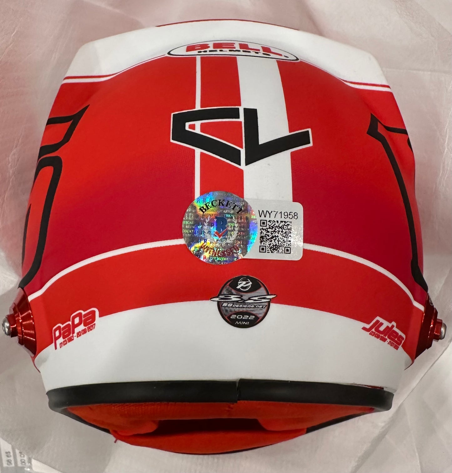 Charles Leclerc Signed (Beckett) Ferrari Mini Racing Helmet