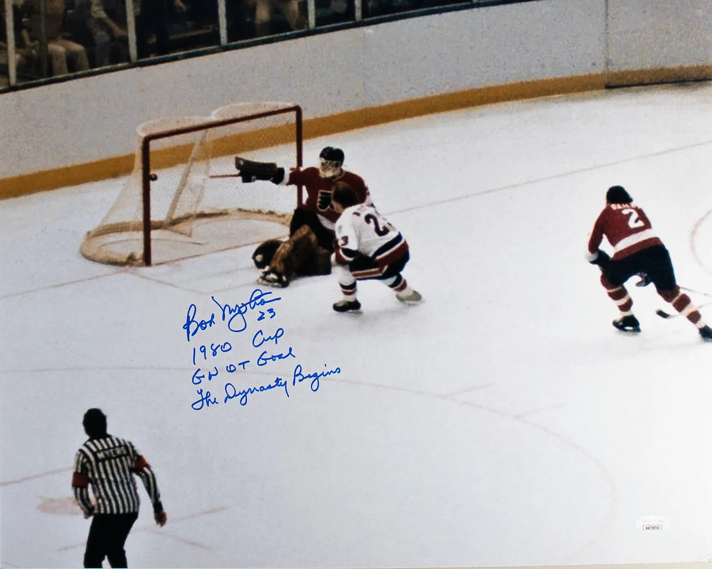 Bob Nystrom 3x Inscribed & Signed (JSA) New York Islanders 16×20 Photo - (JSA Witness COA)