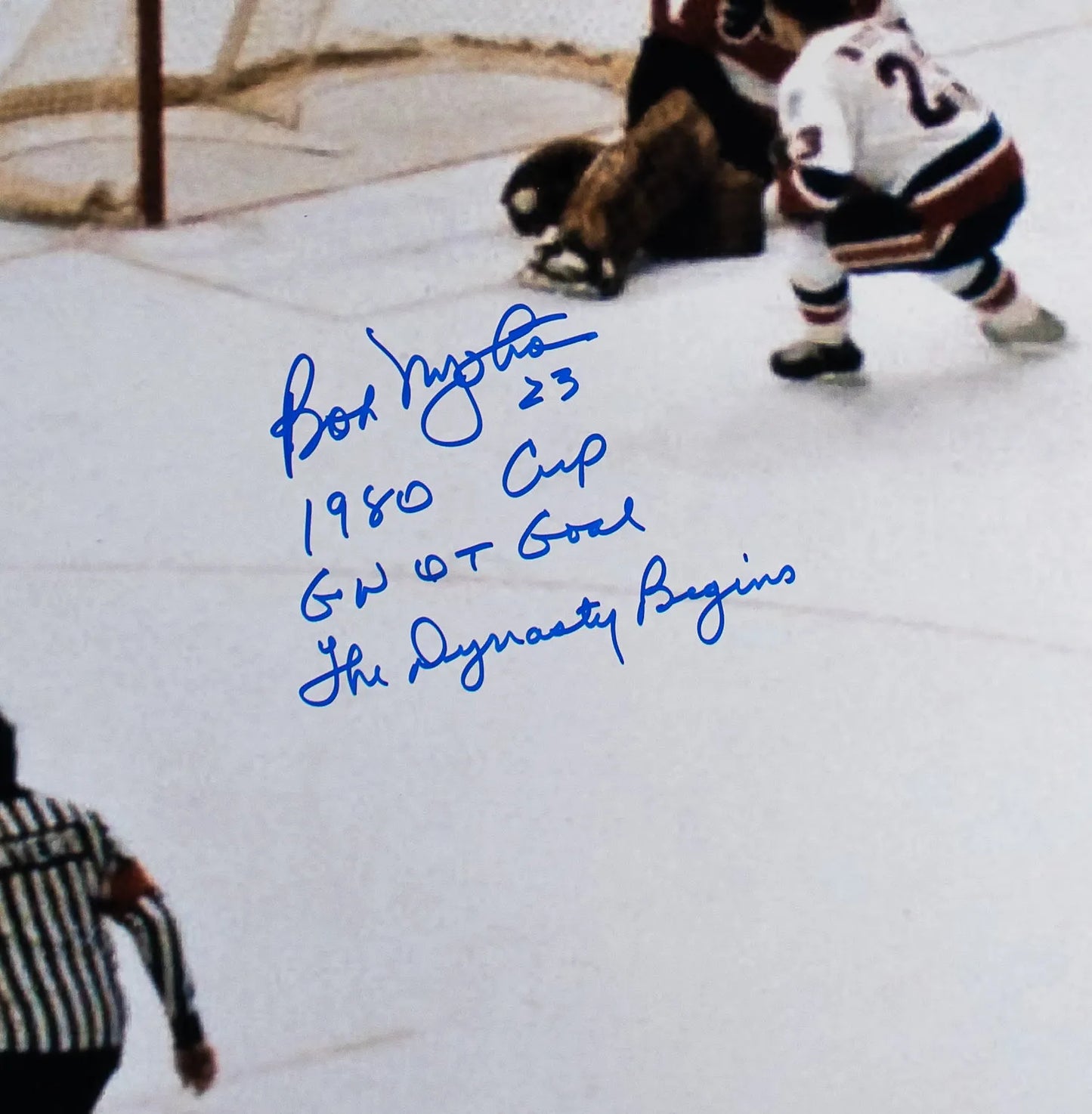 Bob Nystrom 3x Inscribed & Signed (JSA) New York Islanders 16×20 Photo - (JSA Witness COA)