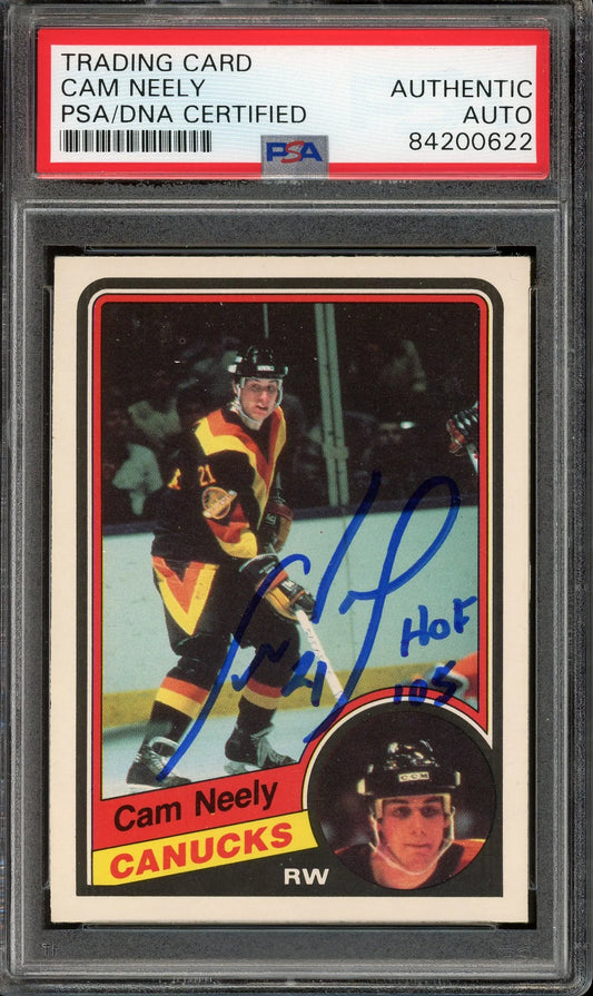 Cam Neely “HOF 05” Signed 1984 O-Pee-Chee Rookie Card #327- PSA/DNA