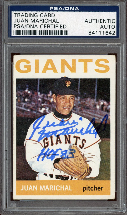 Juan Marichal “HOF 83” Signed 1964 Topps Card #280- PSA/DNA