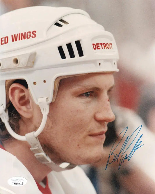 Bob Probert Signed Detroit Red Wings 8×10 Photo (JSA COA)