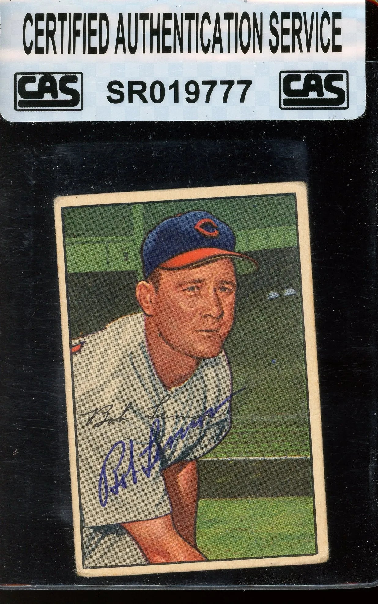 Bob Lemon Signed 1952 Bowman Card #23- CAS Authentic