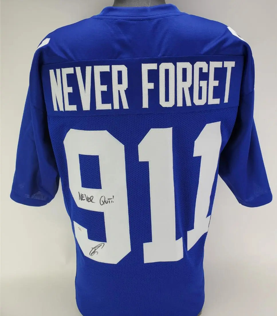 Robert O’Neill “Never Quit!” Signed (PSA) New York Giants ‘Never Forget’ Custom Jersey (PSA/DNA ITP COA)