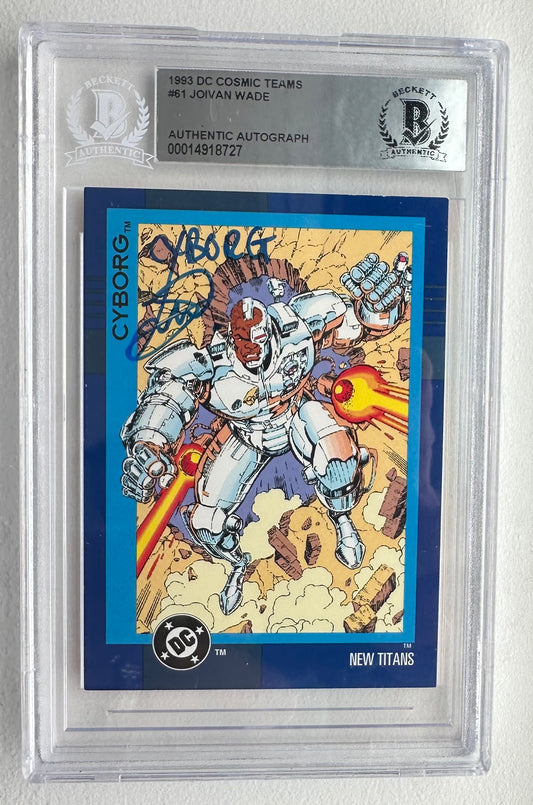 Joivan Wade Signed 1993 DC Cosmic Teams #61 (BGS & JSA) JSA Witnessed