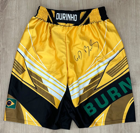 Gilbert Burns Signed UFC Fight Shorts (Beckett) Beckett Witnessed