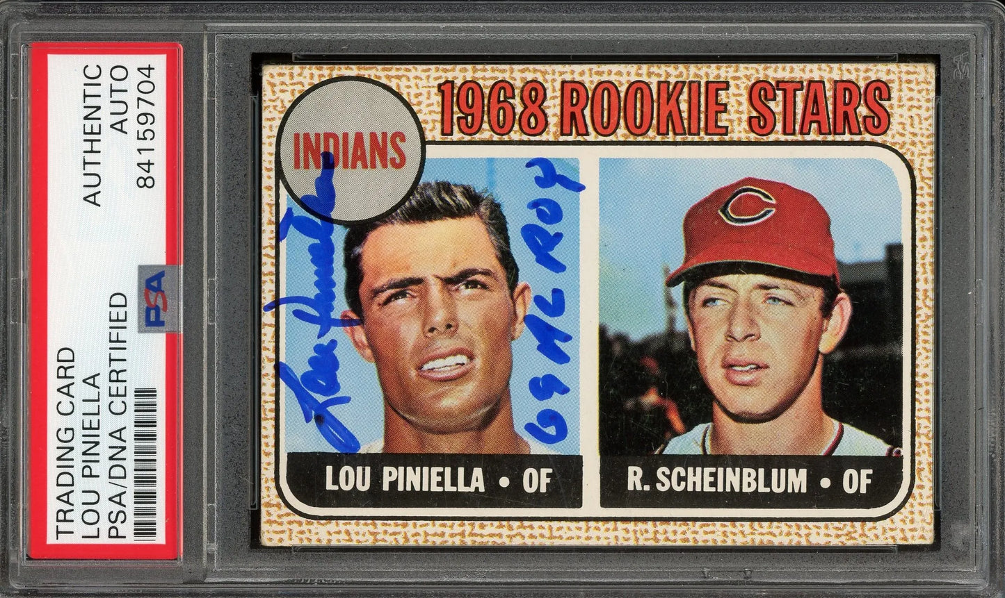 Lou Piniella “69 AL ROY” Signed 1968 Topps Rookie Stars Card #16 - PSA/DNA - RC