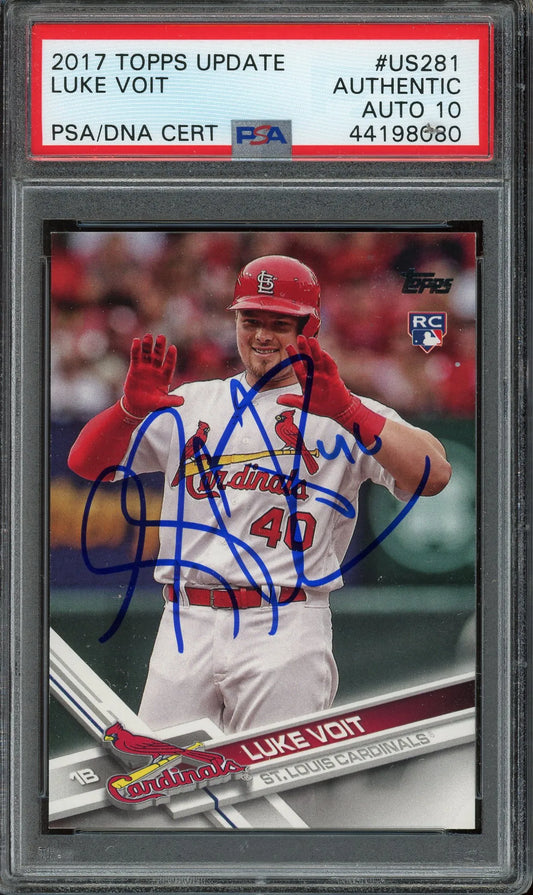 Luke Voit Signed 2017 Topps Update RC - PSA/DNA w/Auto 10 - Rookie Card