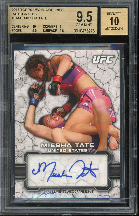 Meisha Tate 2013 Topps UFC Bloodlines Autograph Card – BGS 9.5 Gem Mint with Graded 10 Autograph