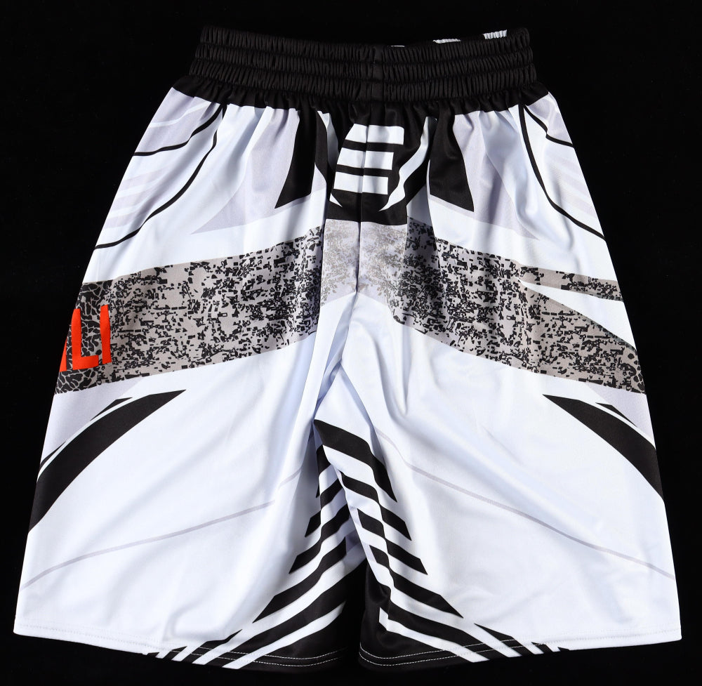 Merab Dvalishvili Signed (Beckett) "The Machine" Custom Fight Shorts - Beckett Witnessed