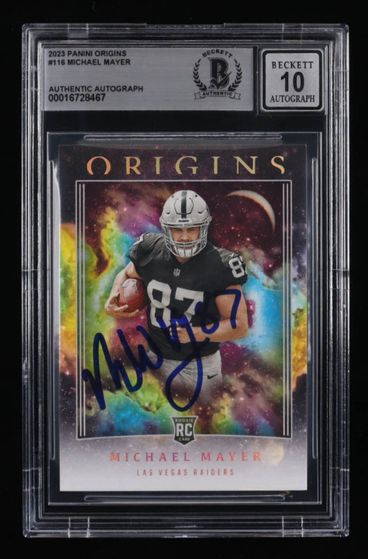 Michael Mayer Signed 2023 Panini Origins #116 RC (BGS | Auto 10) - Rookie Card