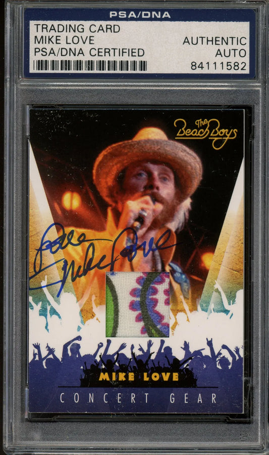 Mike Love Signed 2013 Panini Beach Boys Concert Gear Relic Card #2 (PSA/DNA)