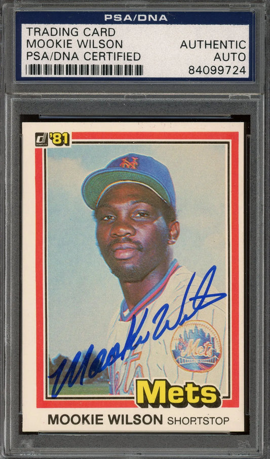 Mookie Wilson Signed 1981 Donruss Card #575 RC - PSA/DNA - Rookie Card