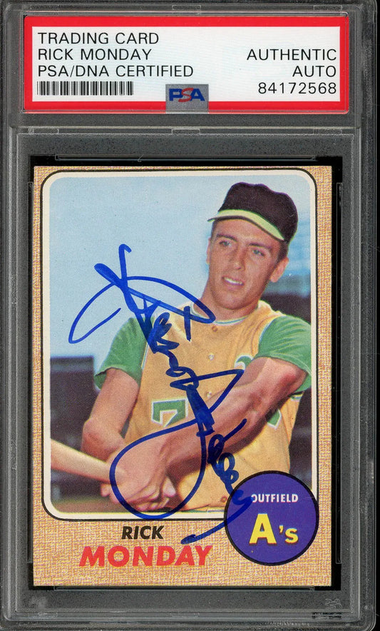 Rick Monday Signed 1968 Topps Card #282 (PSA/DNA)